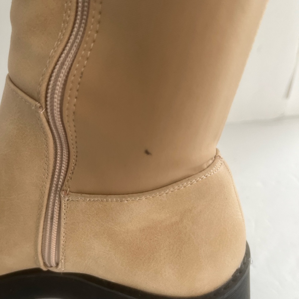 Dirty Laundry Women Tan Manifest Over the Knee Lug Sole Chunky Heel Boot Size 11 - Picture 10 of 11